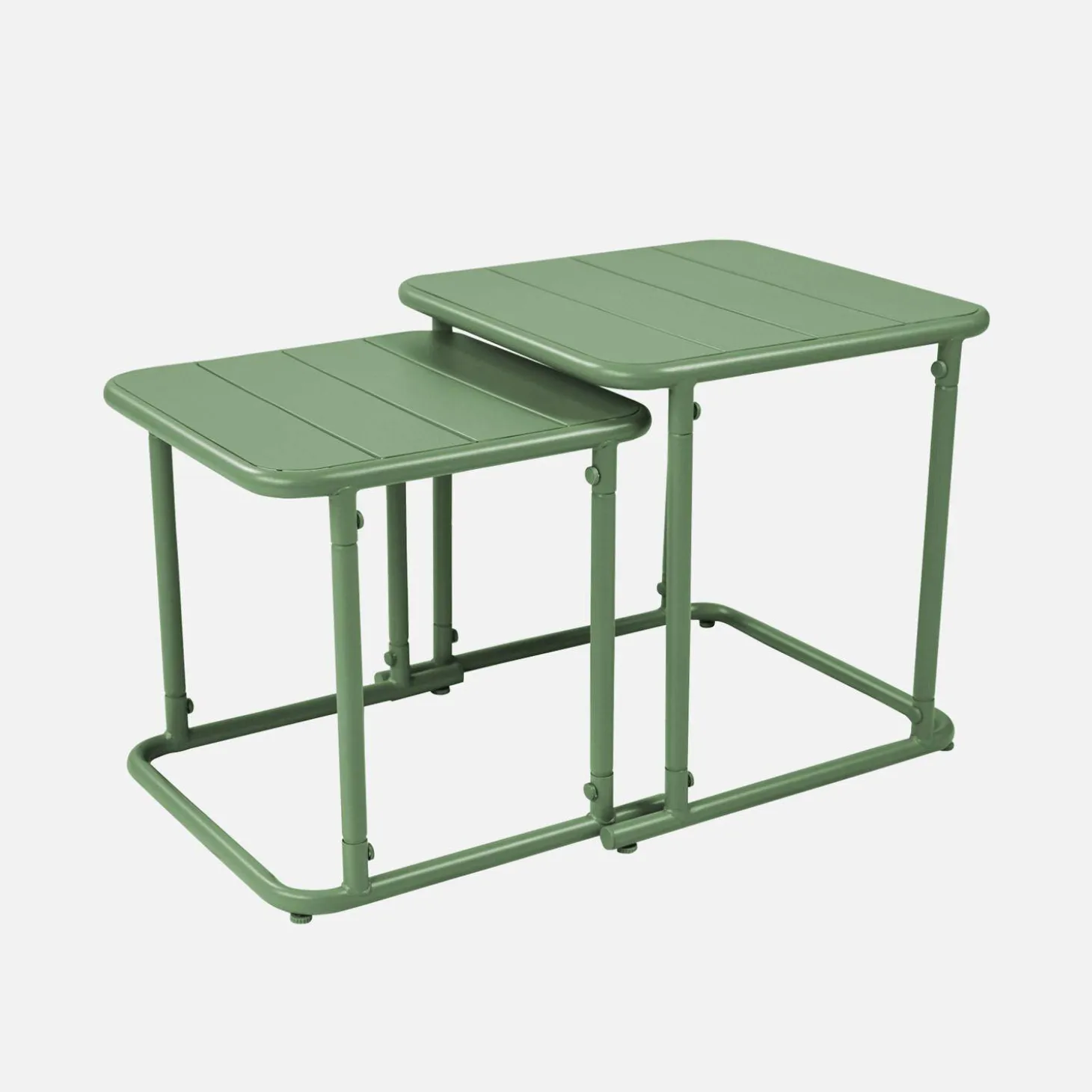 Mesa de ninho bistrô quadrada para exterior em aço, 45cm