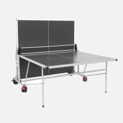 Mesa de ping pong dobrável externa com 4 raquetes e 6 bolas, 274,7cm