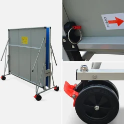 Mesa de ping pong dobrável externa com 4 raquetes e 6 bolas, 274,7cm