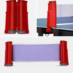 Mesa de ping pong dobrável interior com 4 raquetes e 6 bolas, 274cm