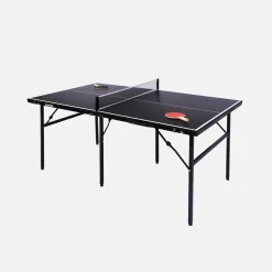 Mesa de ping pong exterior média com 2 raquetes e 3 bolas, 180 cm