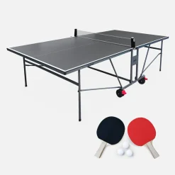 Mesa de ping pong externa com 2 raquetes 3 bolas + capa de proteção, 274,7cm