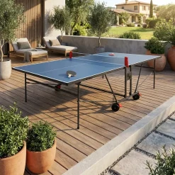 Mesa de ping pong interior com 2 raquetes e 3 bolas, 274 cm