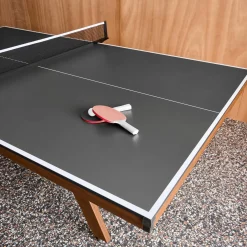 Mesa de ping pong interna deluxe com 2 raquetes e 3 bolas, 273.5cm