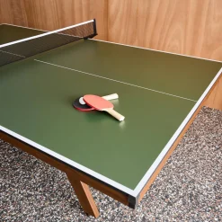 Mesa de ping pong interna deluxe com 2 raquetes e 3 bolas, 273.5cm