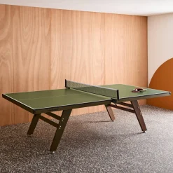 Mesa de ping pong interna deluxe com 2 raquetes e 3 bolas, 273.5cm