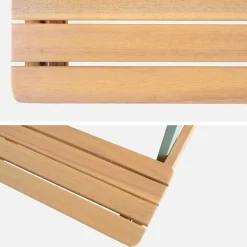 Mesa de piquenique, conjunto de jardim infantil em madeira de acácia, 4 lugares