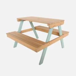 Mesa de piquenique em madeira para crianças, 2 lugares