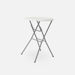 Mesa dobrável para eventos alta em aço, set de 4