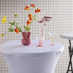 Mesa dobrável para eventos alta com capa de proteção, set de 2