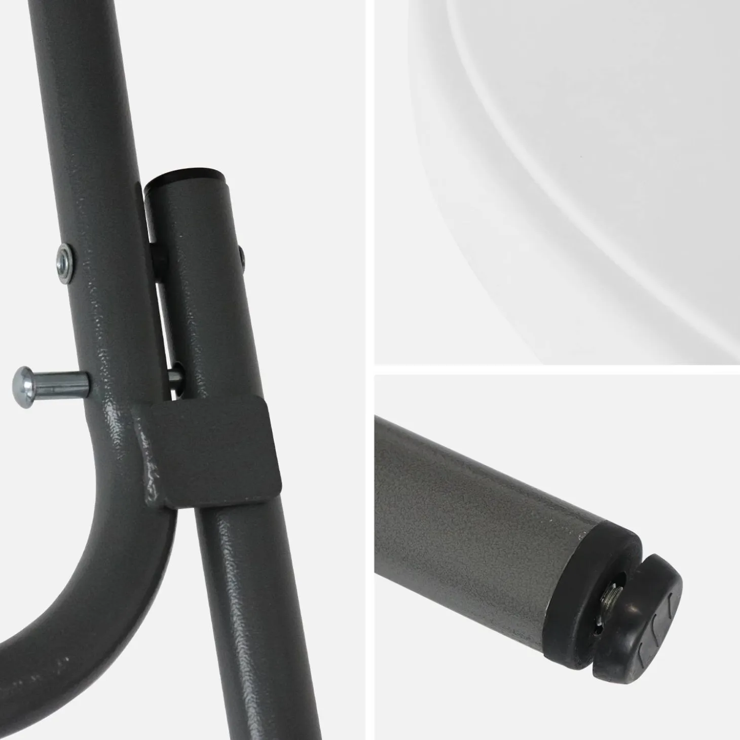 Mesa dobrável para eventos alta com capa de proteção, set de 2