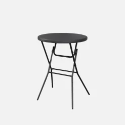 Mesa dobrável para eventos alta em aço, set de 4