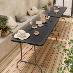 Mesa dobrável para eventos em plástico, set de 2