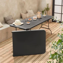 Mesa dobrável para eventos em plástico, set de 2
