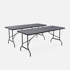 Mesa dobrável para eventos em plástico, set de 2