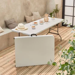 Mesa dobrável para eventos em plástico, set de 2