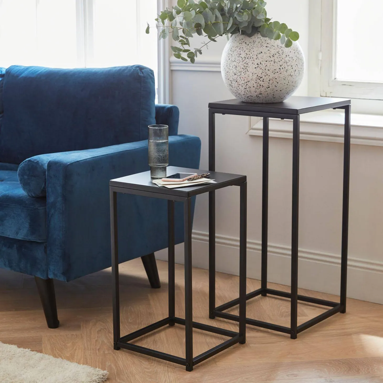 Mesa estilo industrial, set de 2