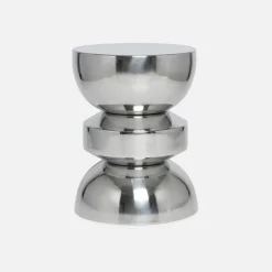 Mesa lateral, mesa de canto, mesa de cabeceira em aço inoxidável Ø32 x H43,5cm