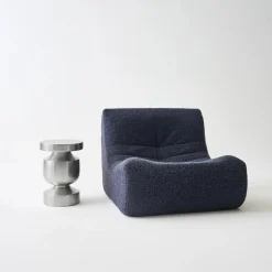 Mesa lateral, mesa de canto, mesa de cabeceira em aço inoxidável Ø30,5 x A43,5cm