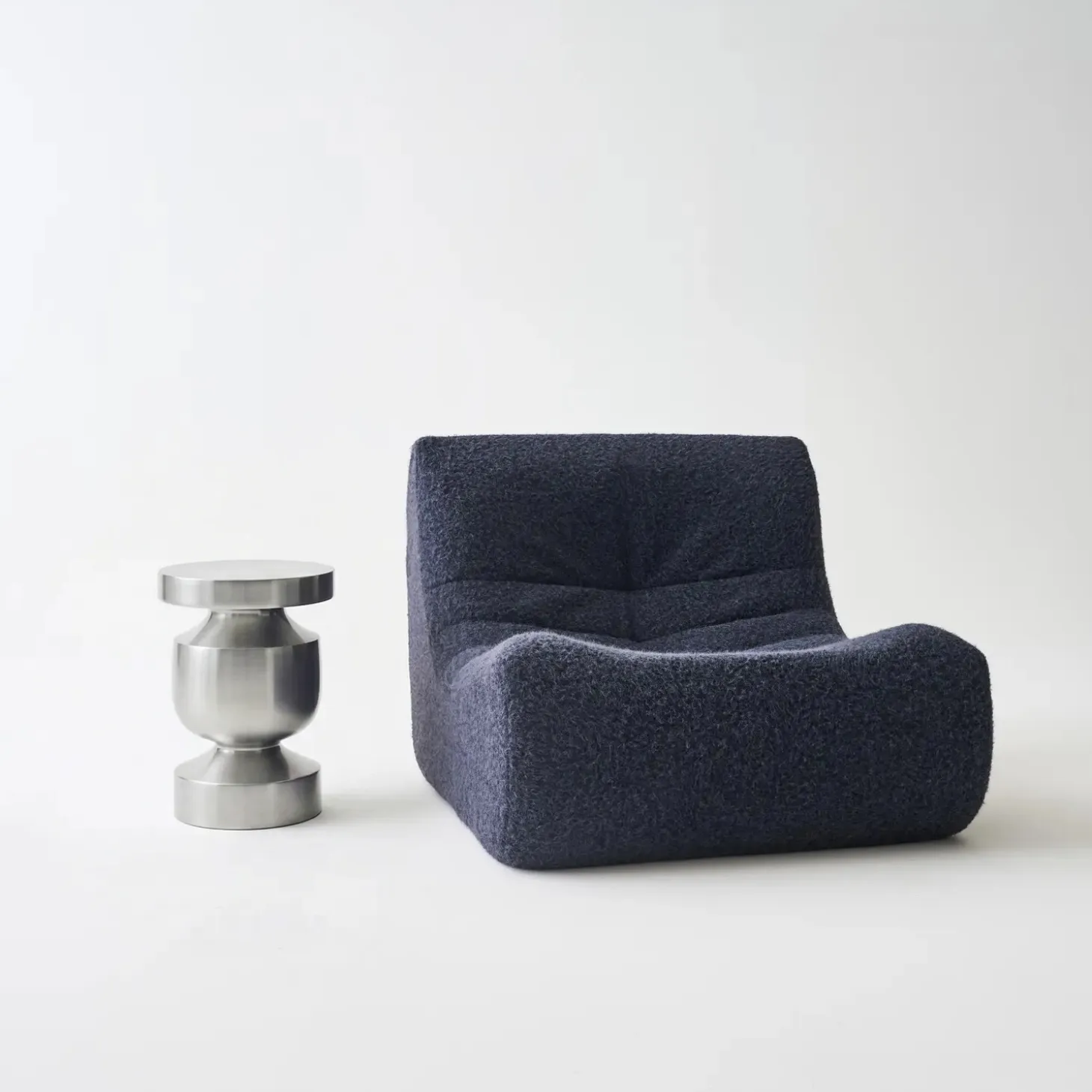 Mesa lateral, mesa de canto, mesa de cabeceira em aço inoxidável Ø30,5 x A43,5cm