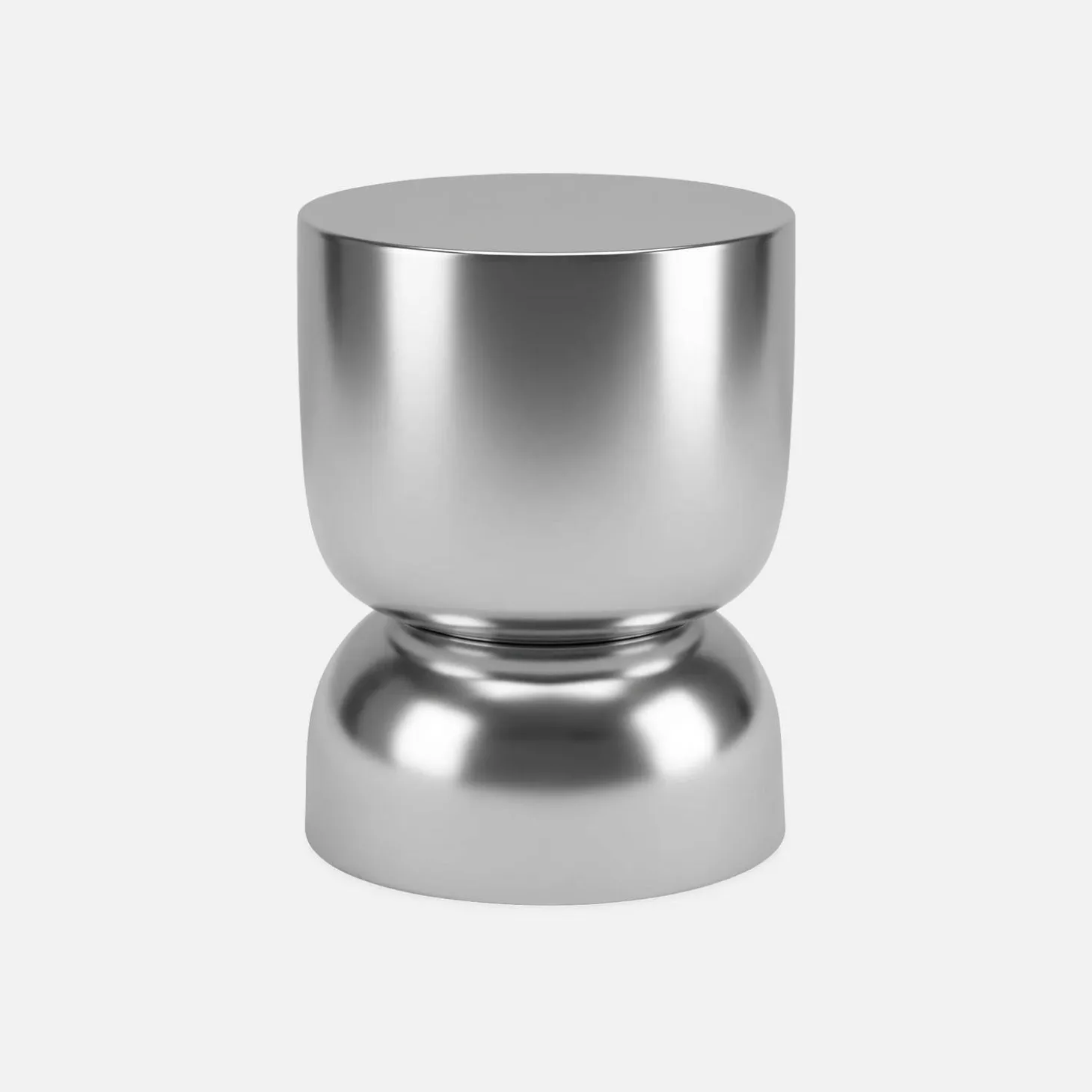 Mesa lateral, mesa de canto, mesa de cabeceira em aço inoxidável Ø32 x H42cm
