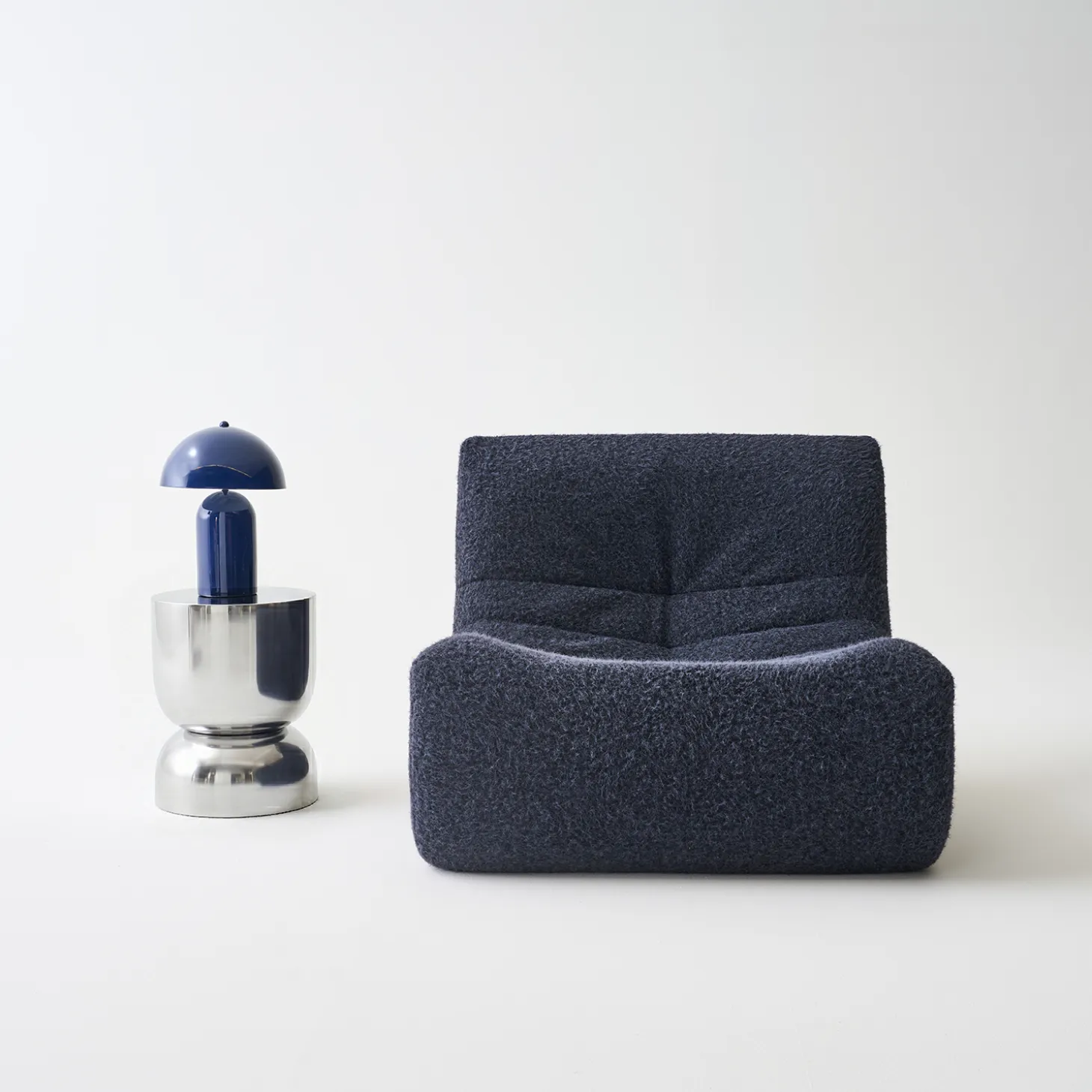 Mesa lateral, mesa de canto, mesa de cabeceira em aço inoxidável Ø32 x H42cm