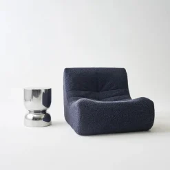Mesa lateral, mesa de canto, mesa de cabeceira em aço inoxidável Ø32 x H42cm