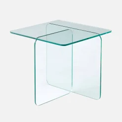 Mesa quadrada em cristal temperado