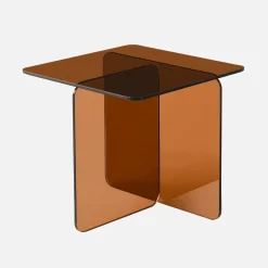 Mesa quadrada em cristal temperado