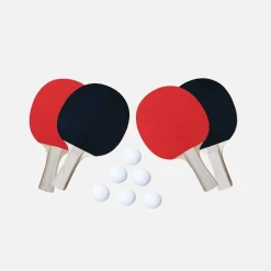 Mini mesa de ping pong dobrável com 4 raquetes e 6 bolas