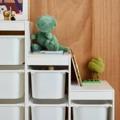 Móvel de armazenamento infantil escada 6 caixas de armazenamento