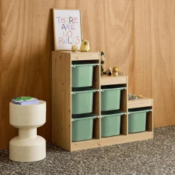 Móvel de arrumação infantil em escada com 6 caixas