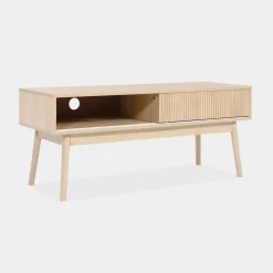 Móvel de TV em madeira de 2 portas, 115cm
