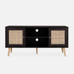 Móvel de TV escandinavo em vime, 120cm
