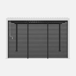 Persiana de aluminio horizontal 1.3m para pérgola bioclimática, set de 3
