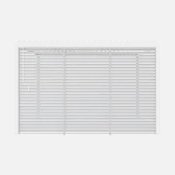 Persiana de aluminio horizontal 1.3m para pérgola bioclimática, set de 3
