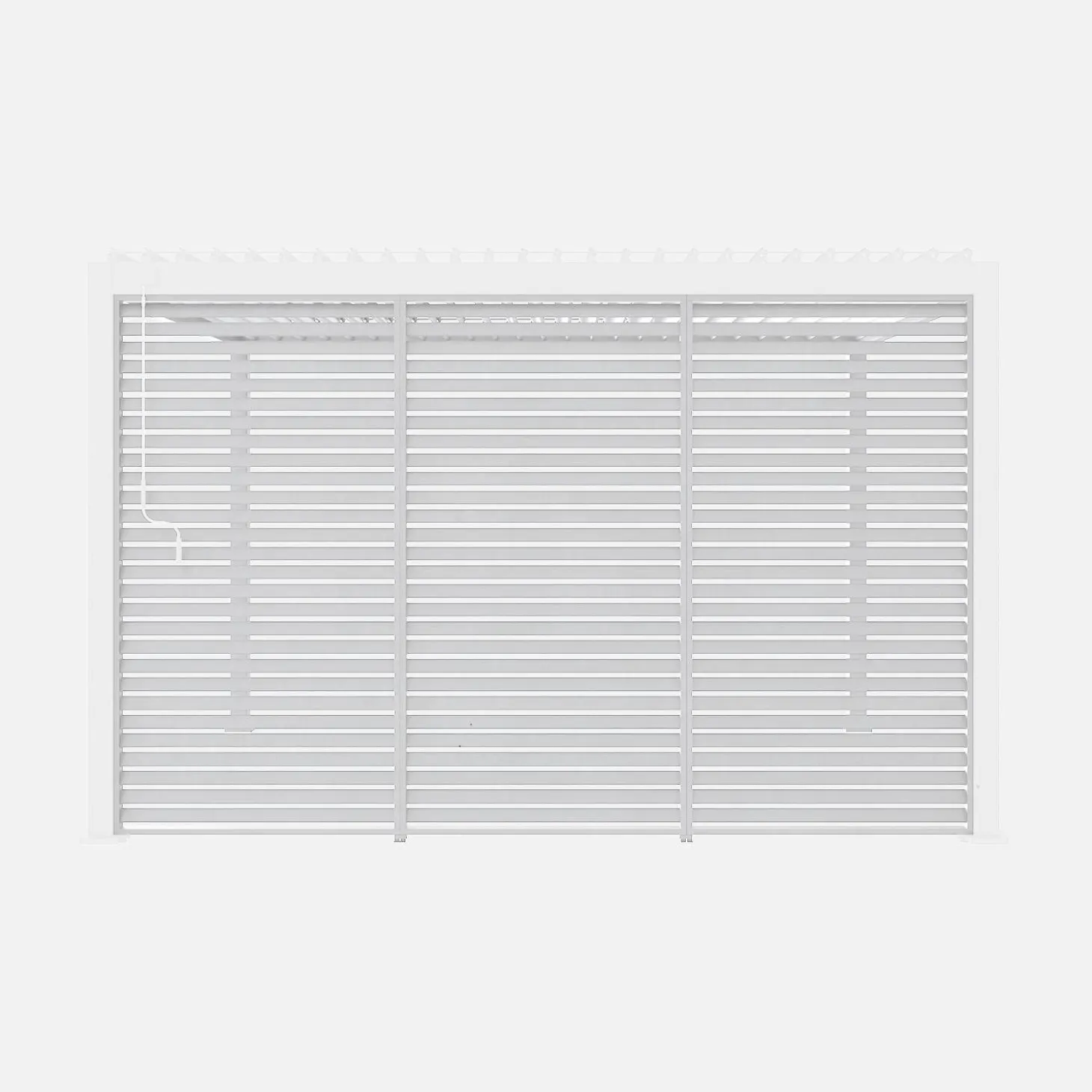 Persiana de aluminio horizontal 1.3m para pérgola bioclimática, set de 3