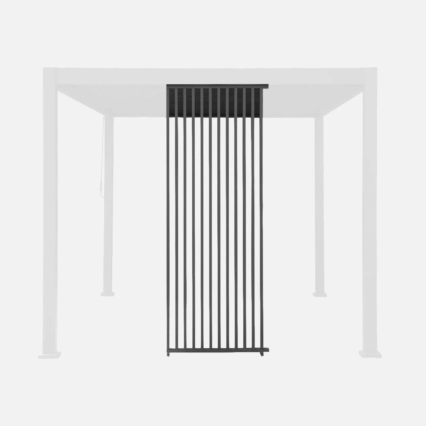Persiana de aluminio vertical 1m para pérgola bioclimática 3x3m, 3x4m, 3x6m