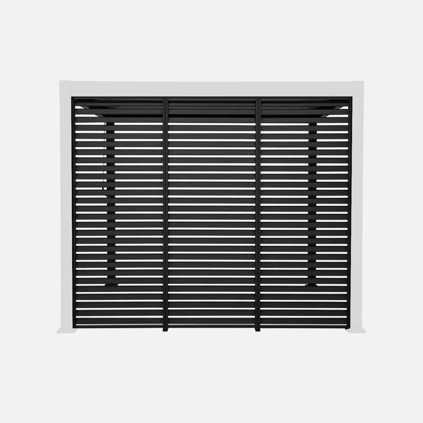 Persiana de alumínio horizontais 1m para pérgola bioclimática, set de 3
