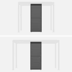 Persiana de lâminas ajustáveis 1m para pérgola bioclimática