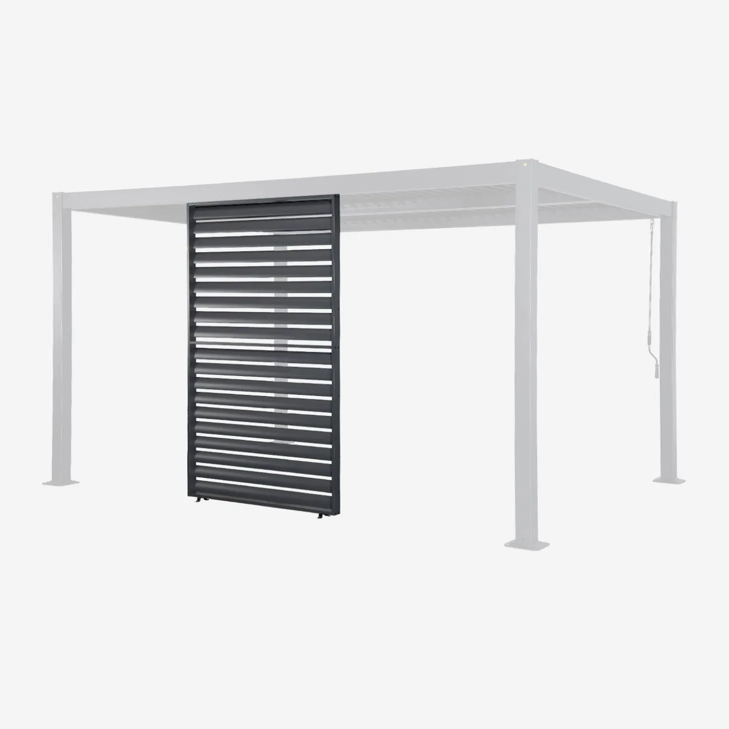 Persiana de 1.3m para pérgola bioclimática de alumínio