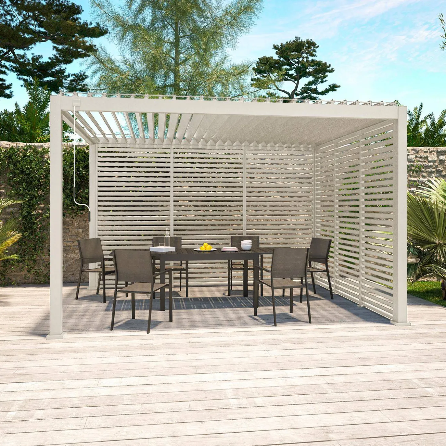 Persianas de alumínio horizontais 1.3m para pérgola bioclimática
