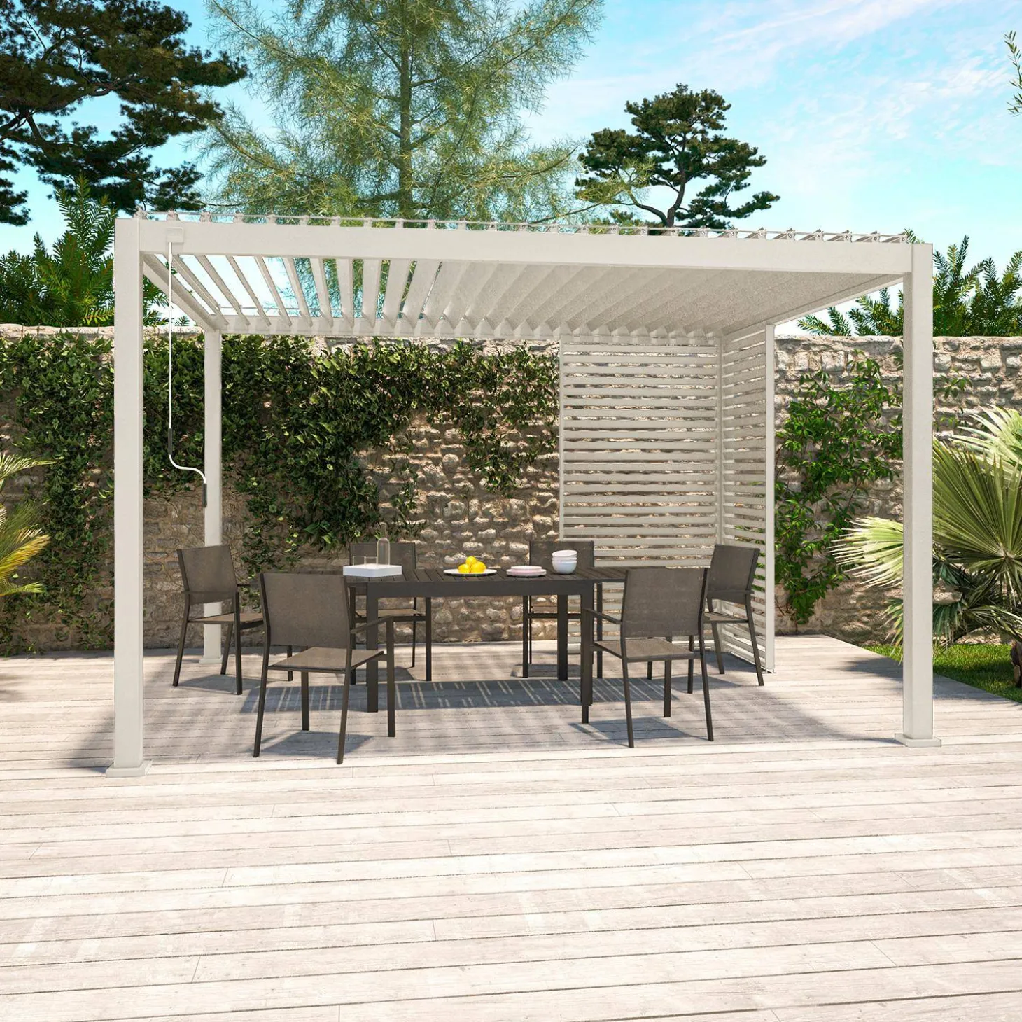 Persianas de alumínio horizontais 1.3m para pérgola bioclimática