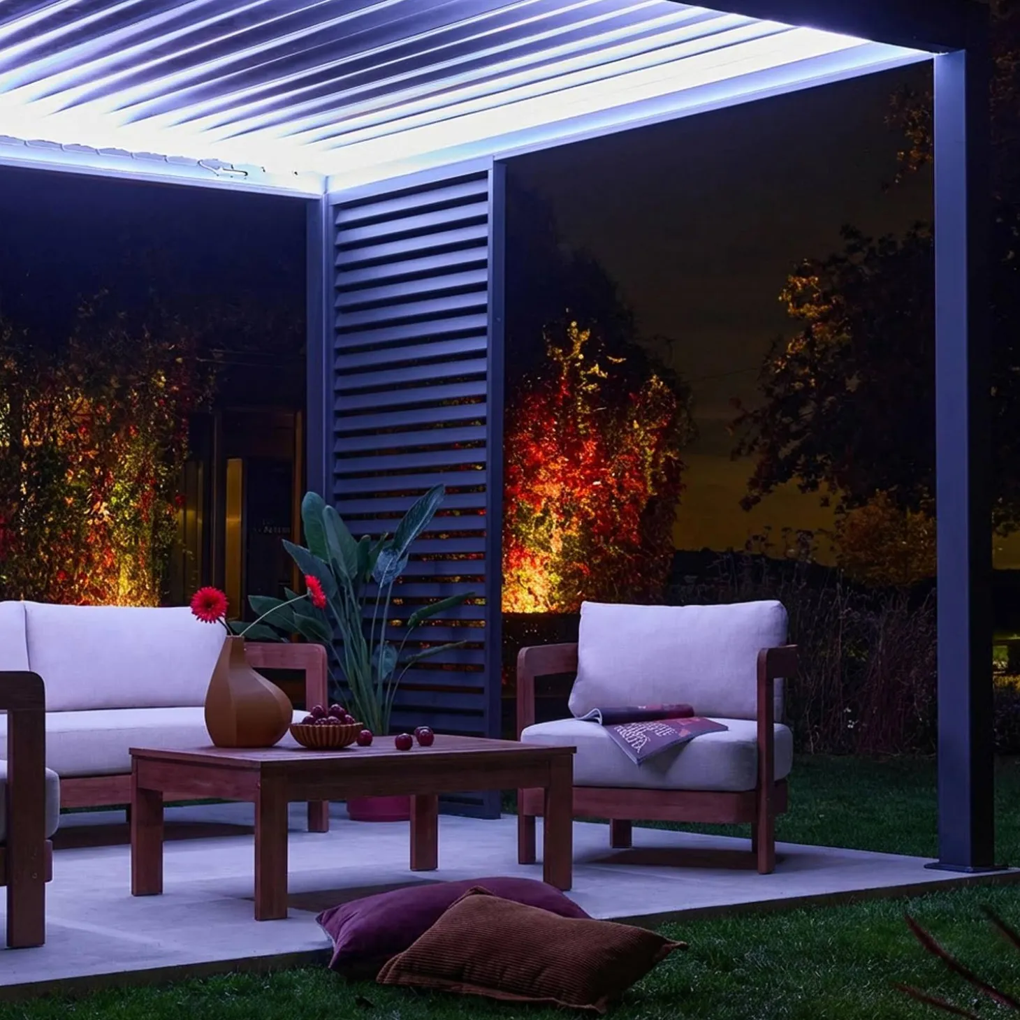 Persianas de alumínio para pérgola, 1m