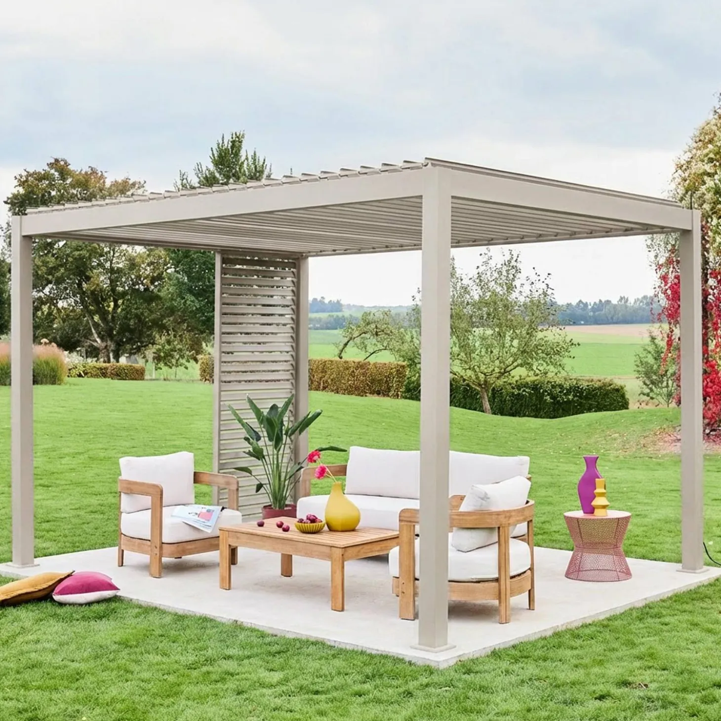Persianas de alumínio para pérgola, 1m