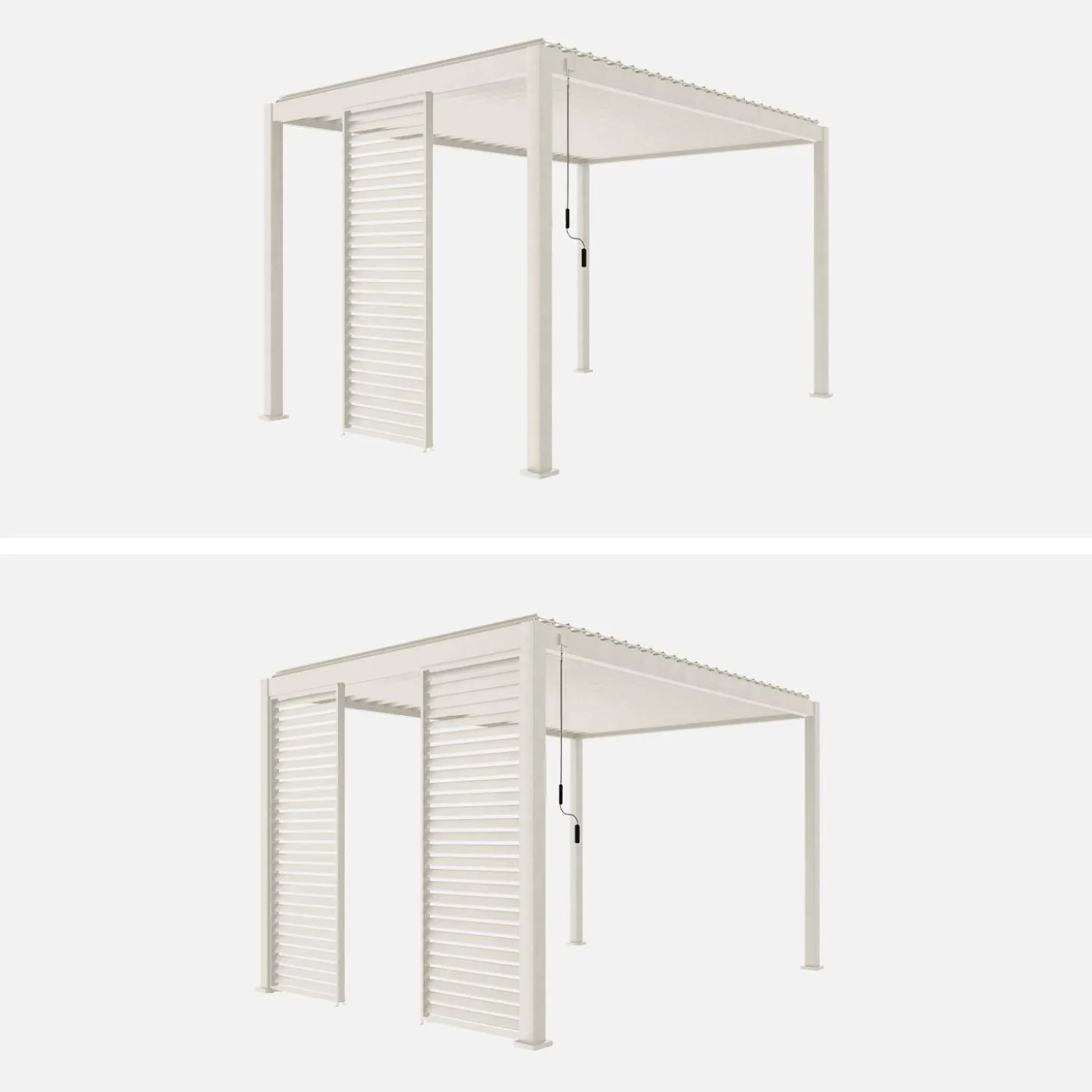 Persianas de alumínio para pérgola, 1m