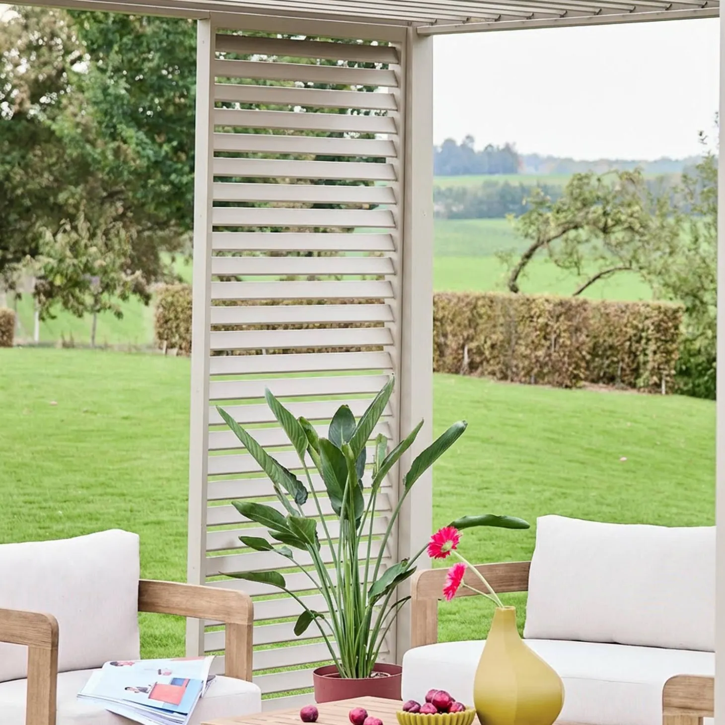 Persianas de alumínio para pérgola, 1m