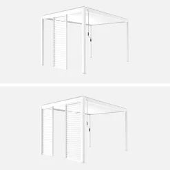 Persianas de alumínio para pérgola, 1m