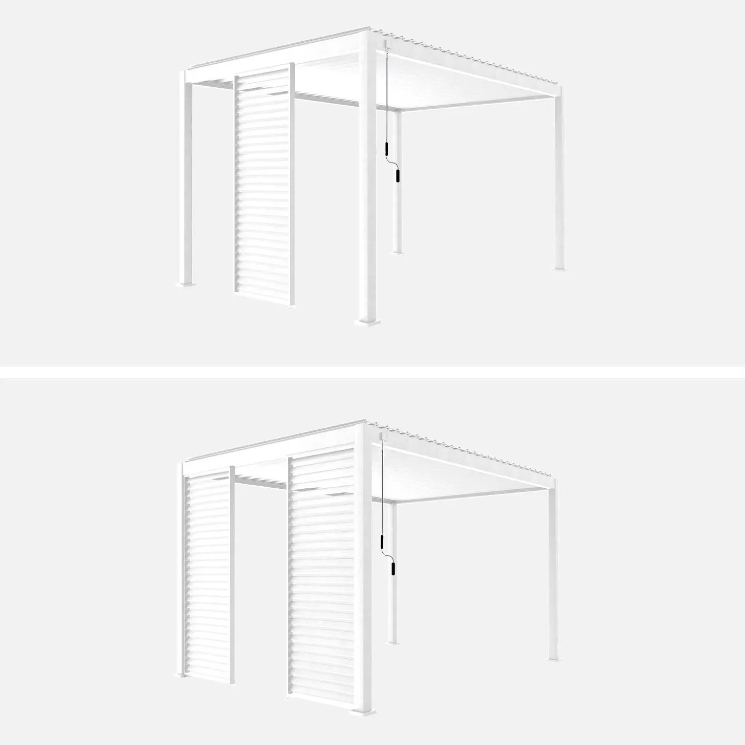 Persianas de alumínio para pérgola, 1m