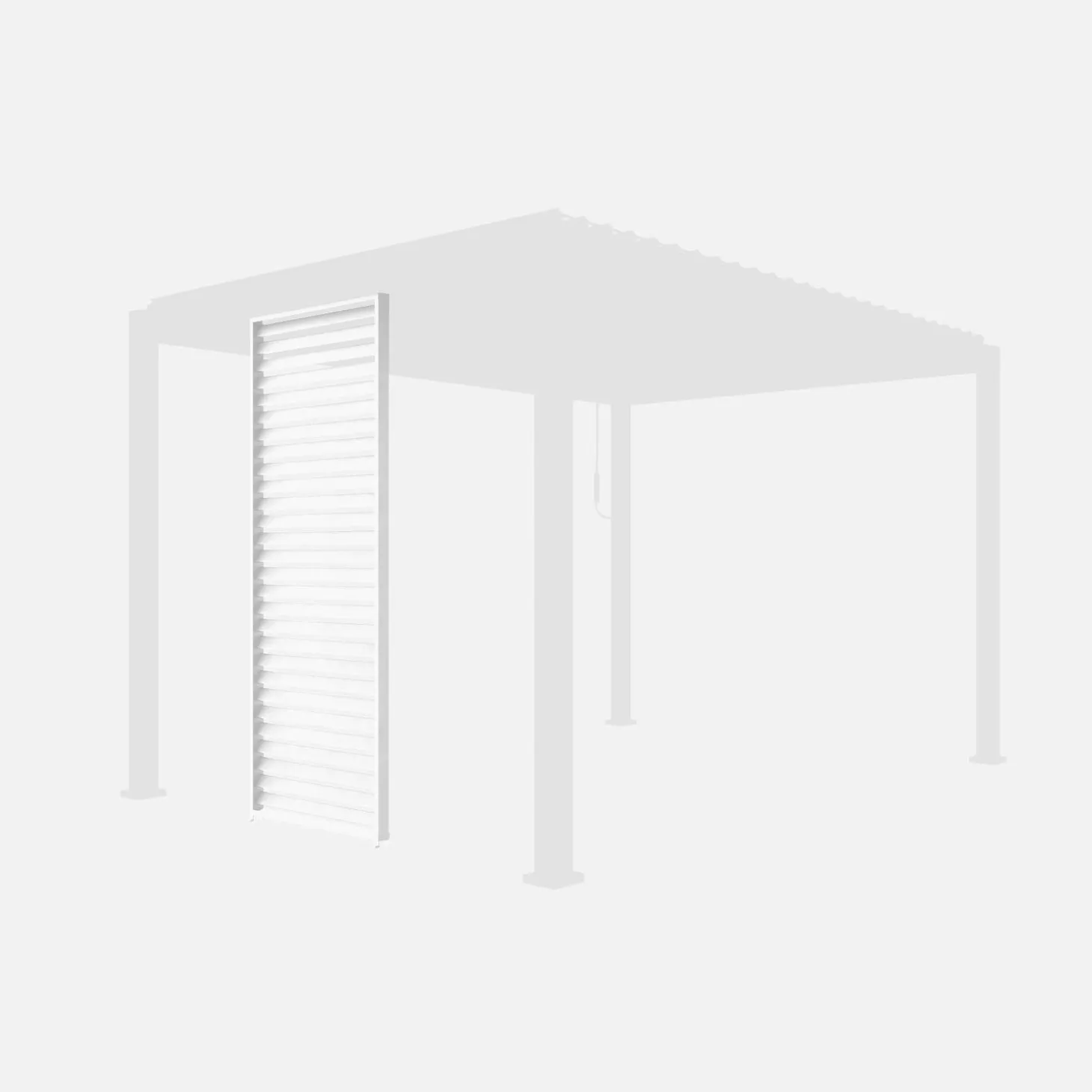Persianas de alumínio para pérgola, 1m
